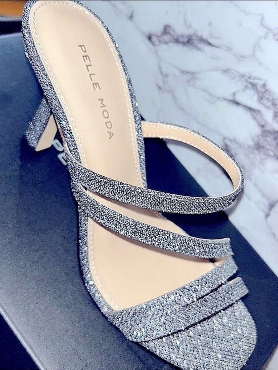 Pelle Moda Shoes - Pelle Moda Silver Strappy Heels NWT